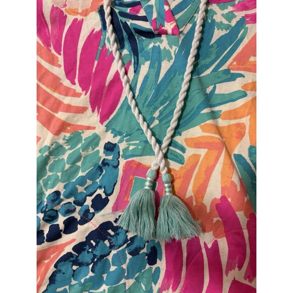 Lilly Pulitzer XXS Rylie UPF 50+ Goombay Smashed Pineapple Hooded Cover Up Dress - Picture 4 of 7